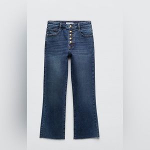 Buttoned Mini Flare Jeans Z1975 Zara